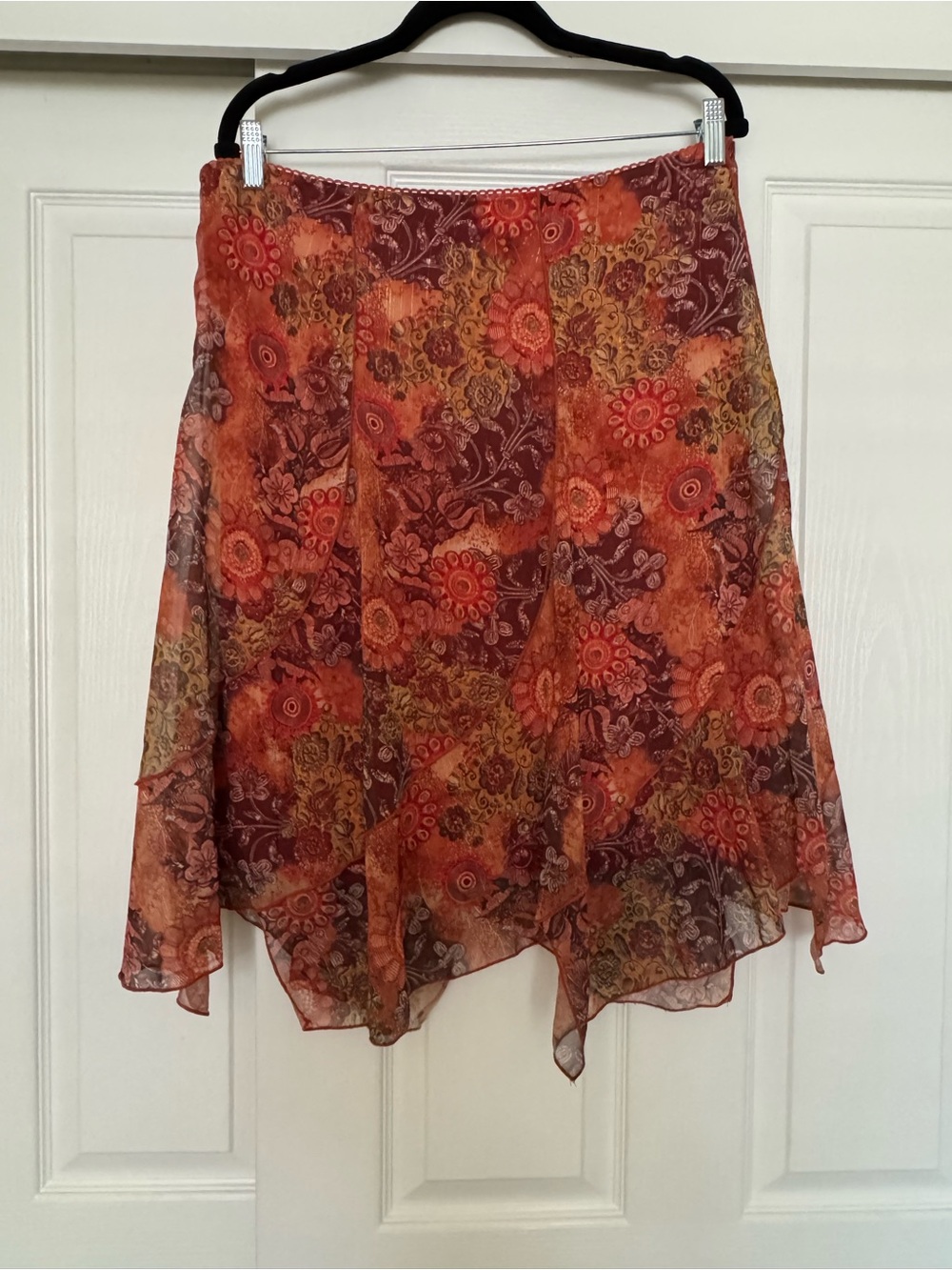 Vintage floral boho skirt